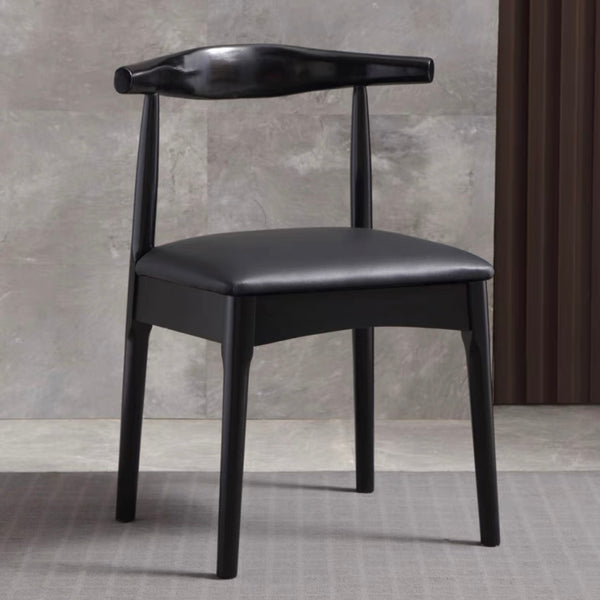 Ashley Signature Solid Wood Horn Dinning Chair - Black Legs