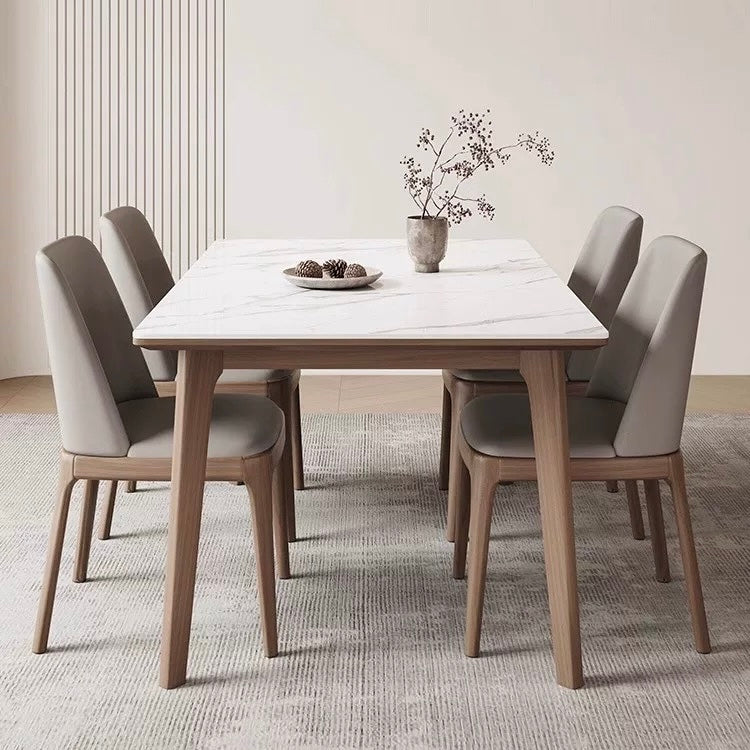 Hartfort Matte White Sintered Stone Dining Table