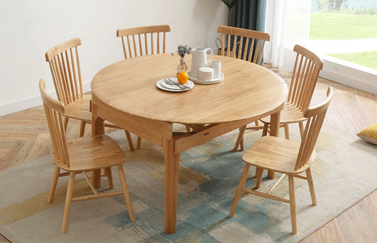 Damien Extendable Solid Wood Dining Table