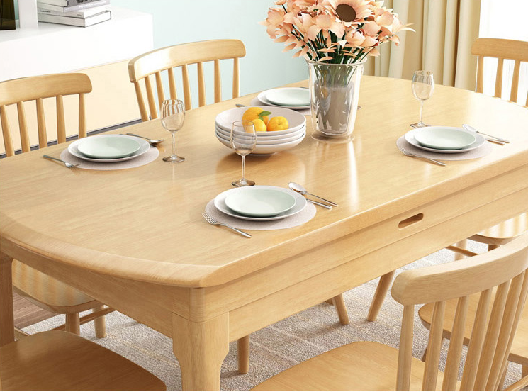 Damien Extendable Solid Wood Dining Table