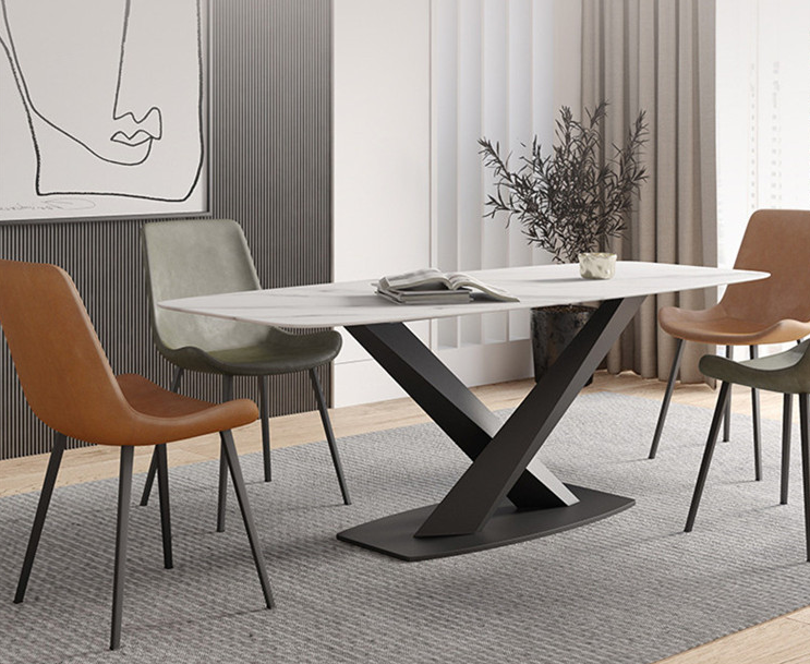 Orion Signature Sintered Stone X Leg Dining Table