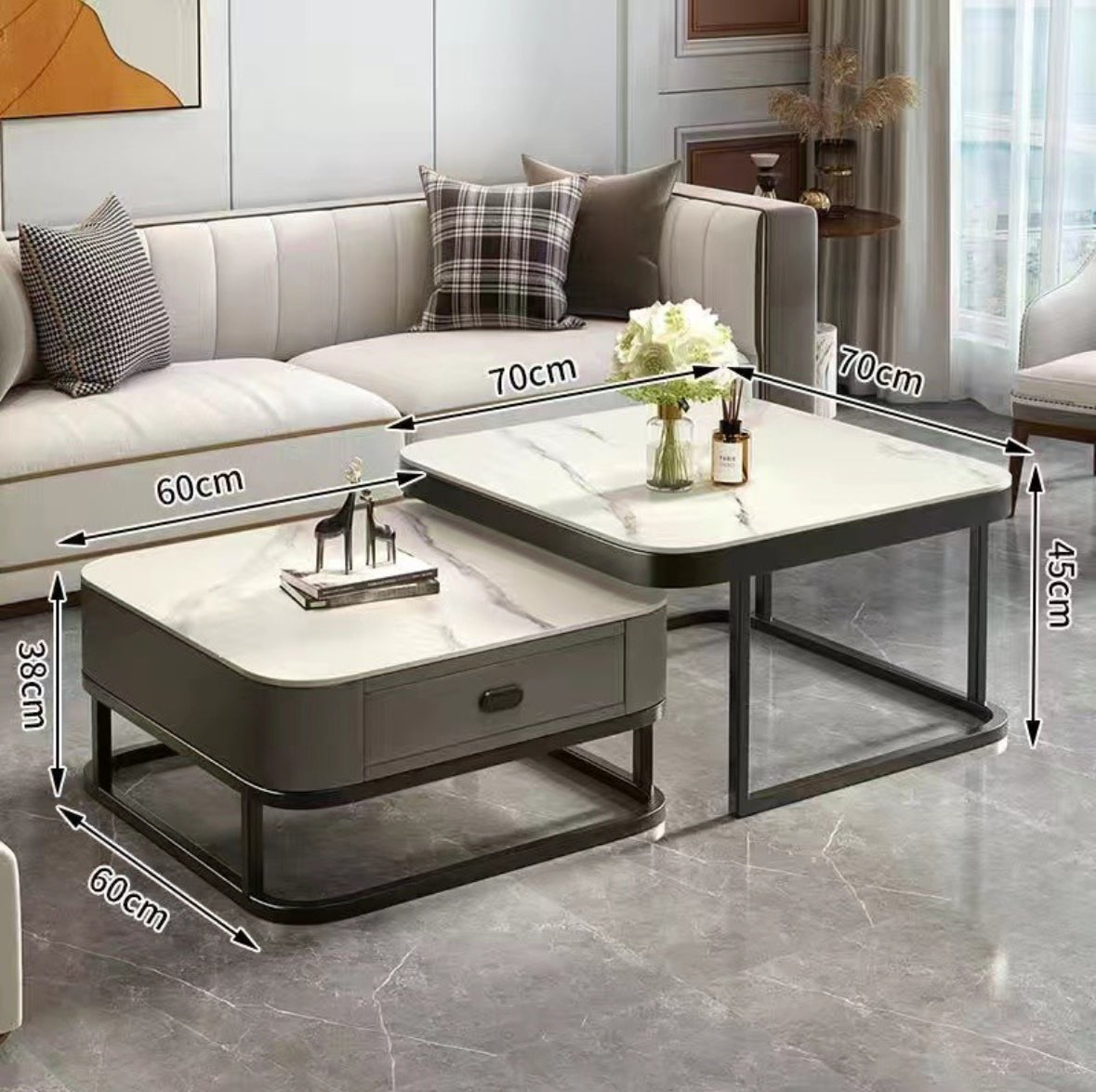 Iris Coffee Table Combination - Sintered Stone