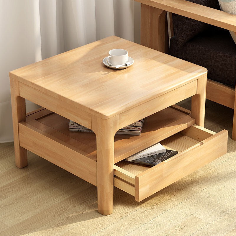 Cindy Signature Solid Wood Coffee Table - One Drawer