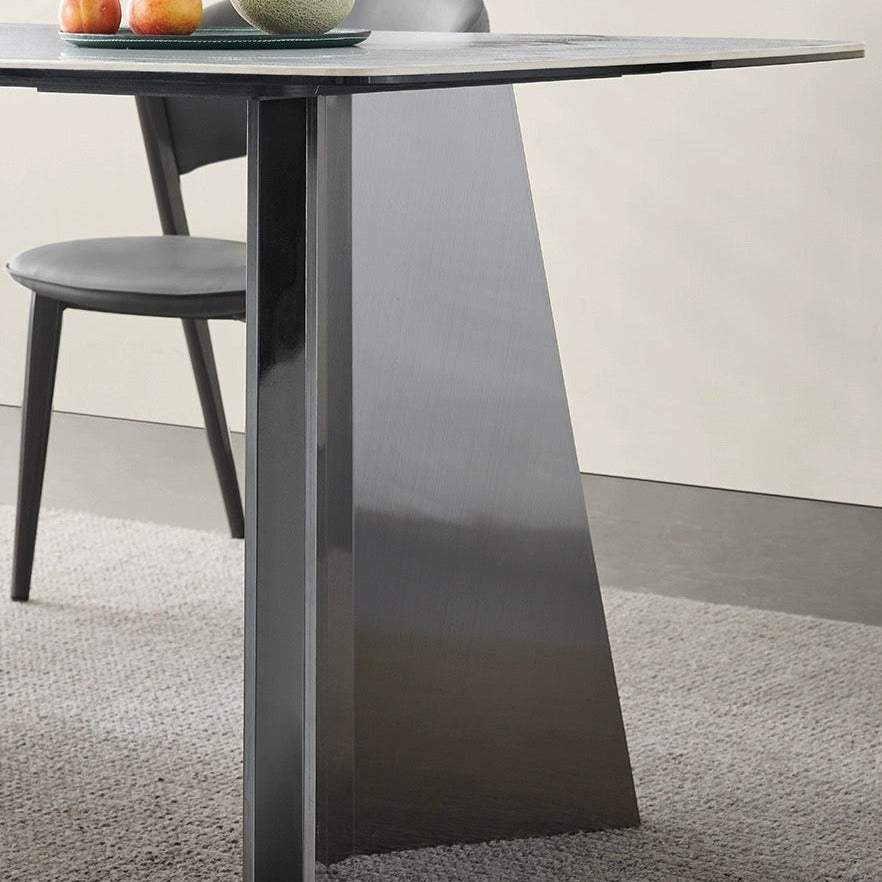 Sutton Sintered Stone Rectangular Dining Table with Italian Design V Legs