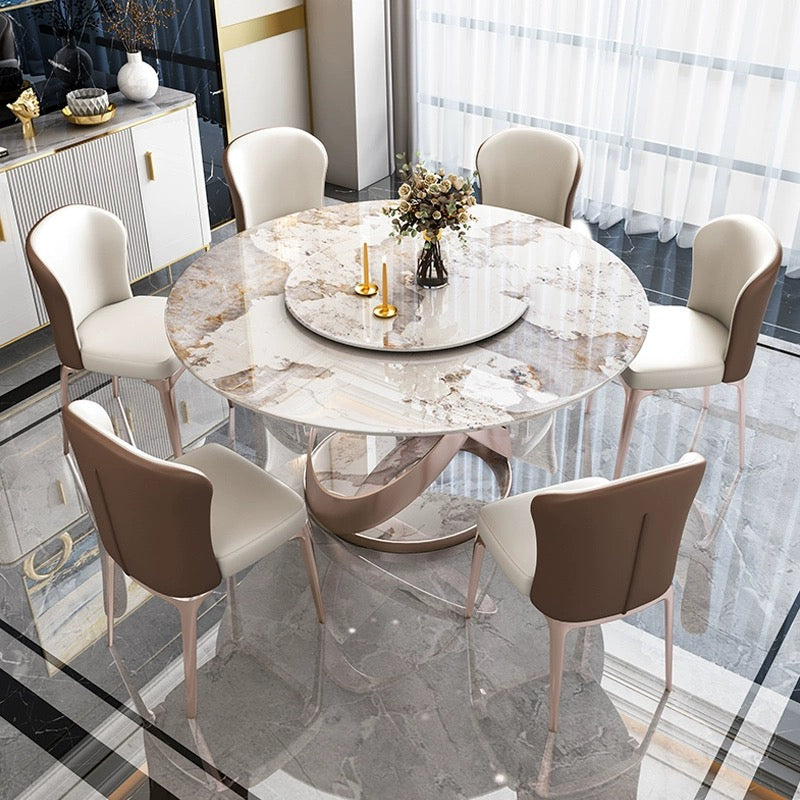 Presley Luxurious Sintered Stone Round Dining Table