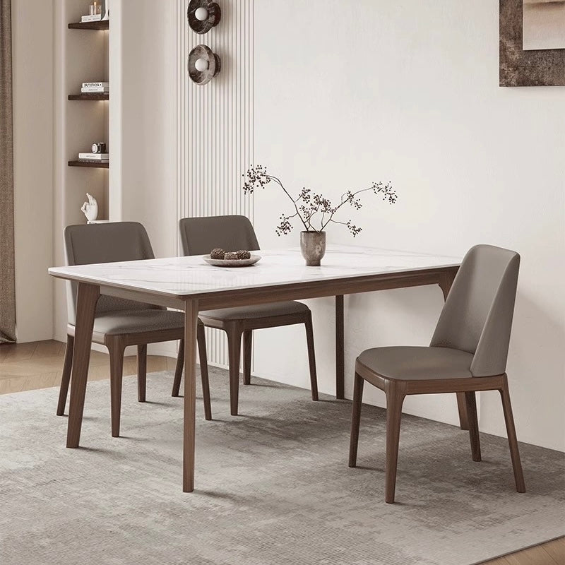 Hartfort Matte White Sintered Stone Dining Table