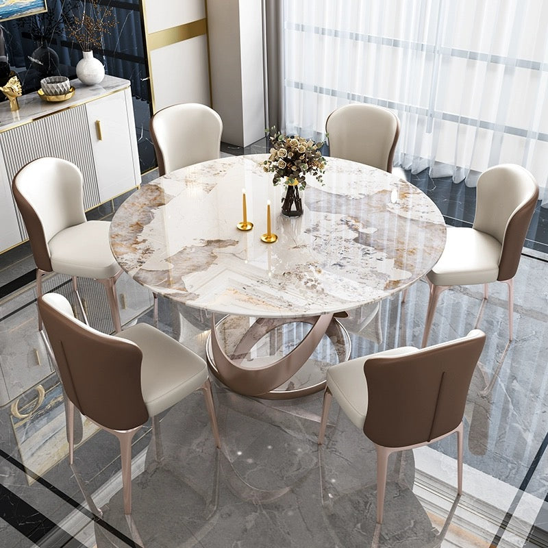 Presley Luxurious Sintered Stone Round Dining Table