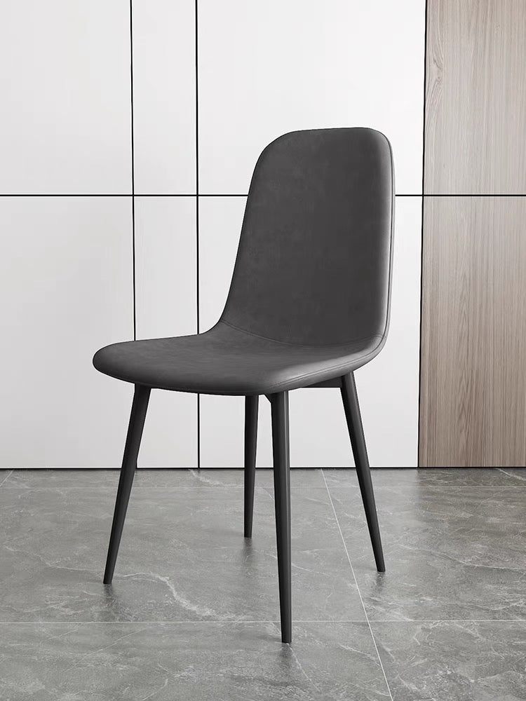 Kiara PU Leather Backrest Chair - Dark Grey