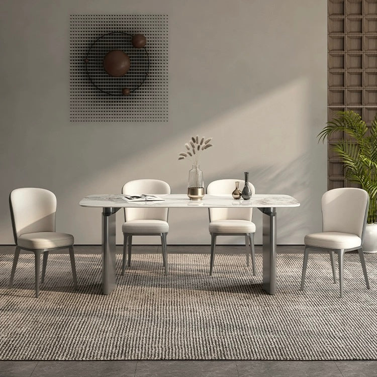Yorick Sintered Stone Dining Table with Flask-Shaped Base – Corki Furniture