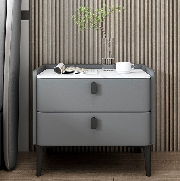 Finley Signature Sintered Stone Bedside Cabinet - Gray