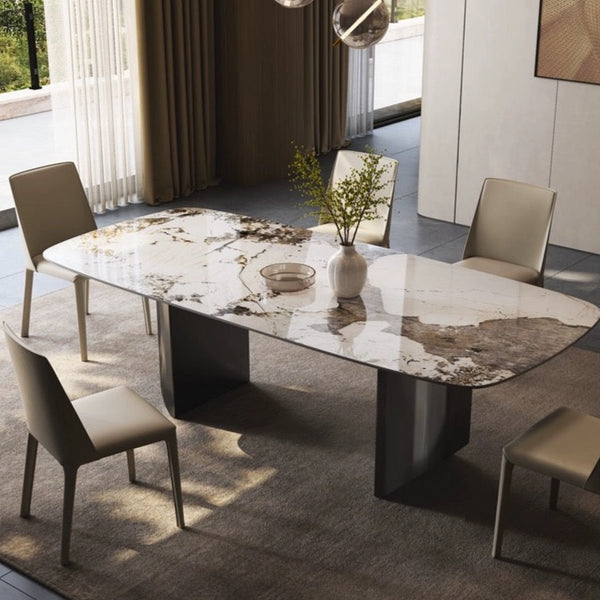 Ravello Modern Sintered Stone Rectangular Dining Table - Pandora