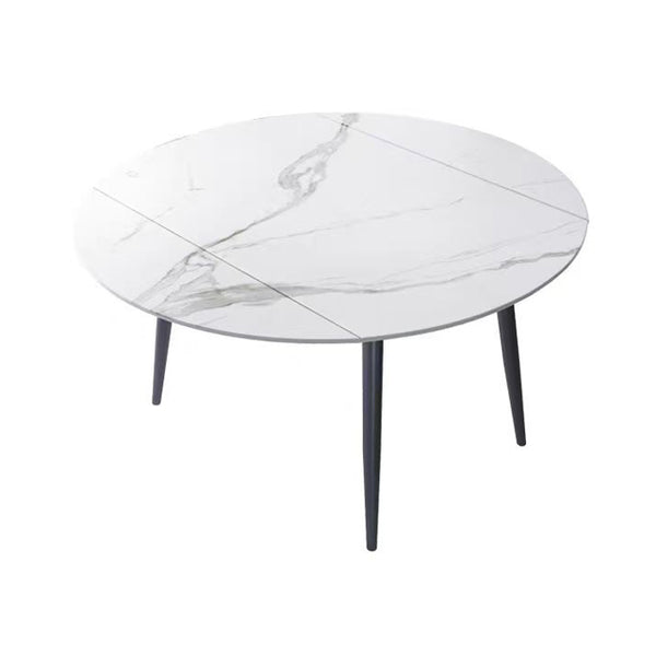 Fanle Snow White Sintered Stone Foldable Dining Table