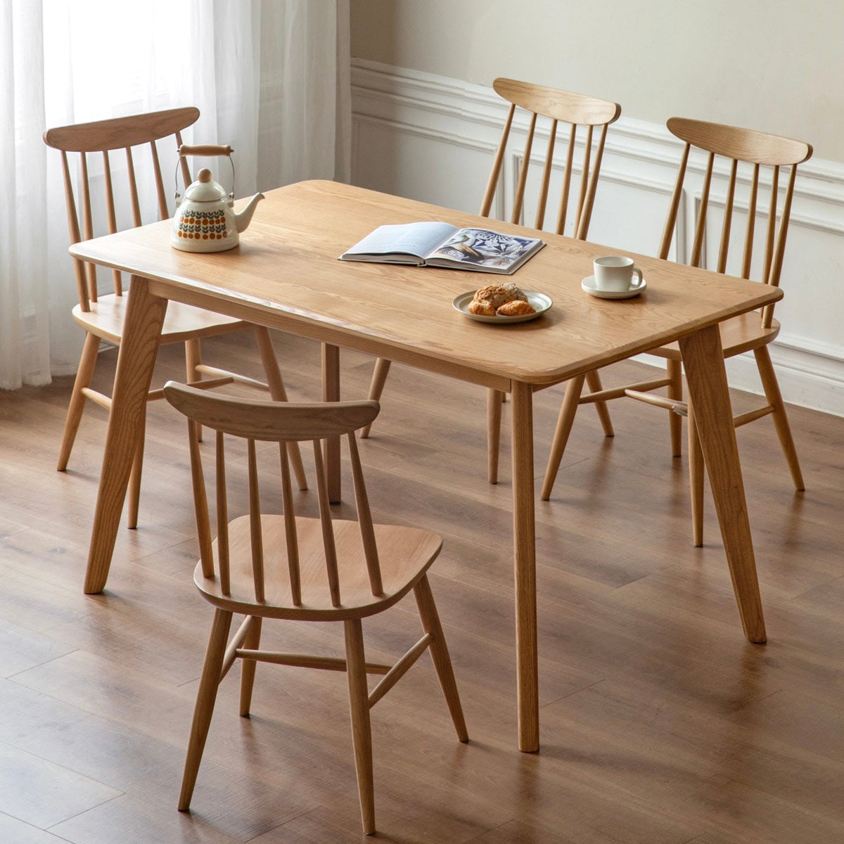 Karina Signature Solid Wood Angled Leg Dining Table