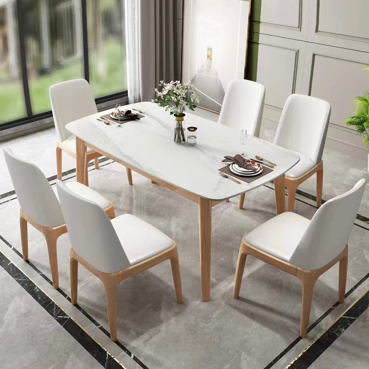 Gardner Signature Sintered Stone Solid Wood Dining Table - Wood