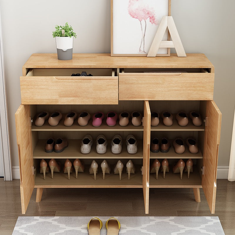 Annie Solid Wood Shoe Cabinet - Three Doors