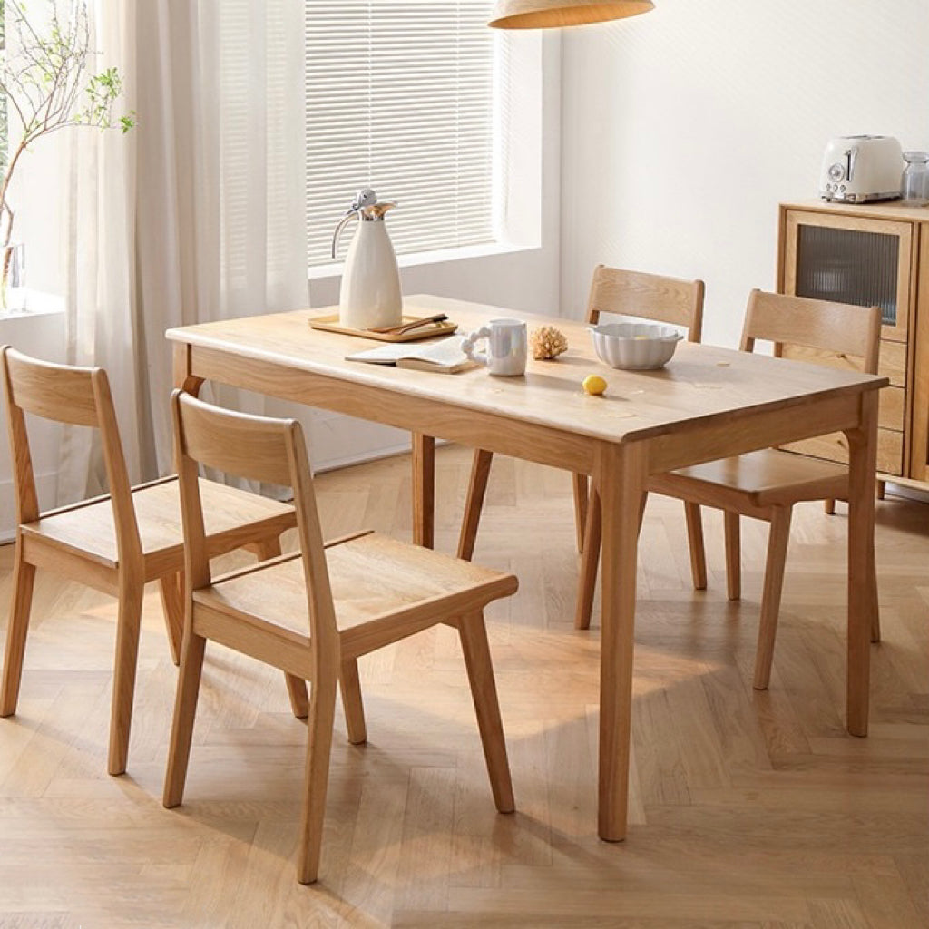 Natasha Signature Solid Wood Straight Leg Dining Table