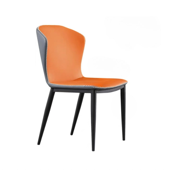 Evian Modern PU Leather Butterfly Dining Chair - Orange