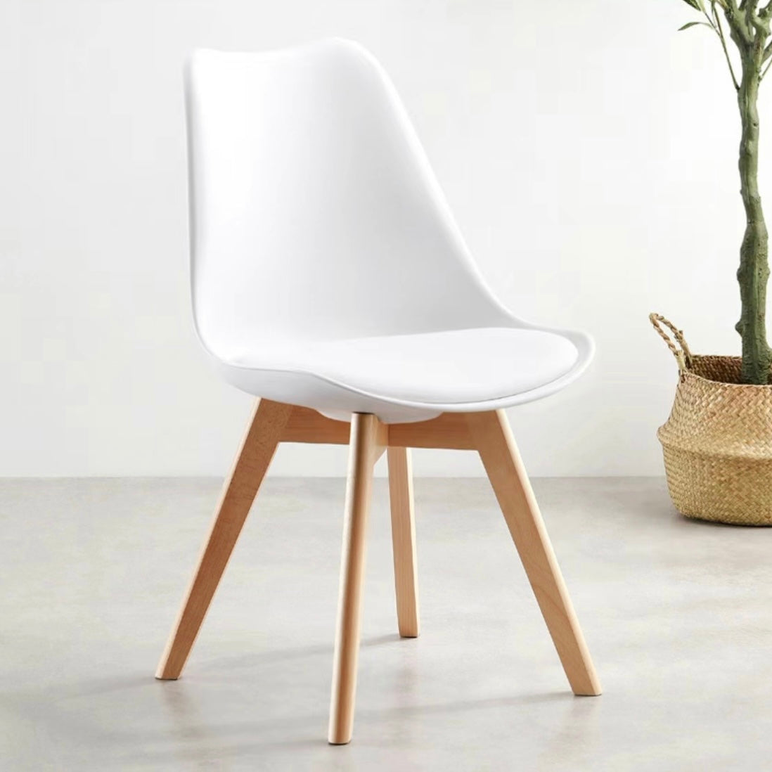 Frederic Simple Tulip Chair - White