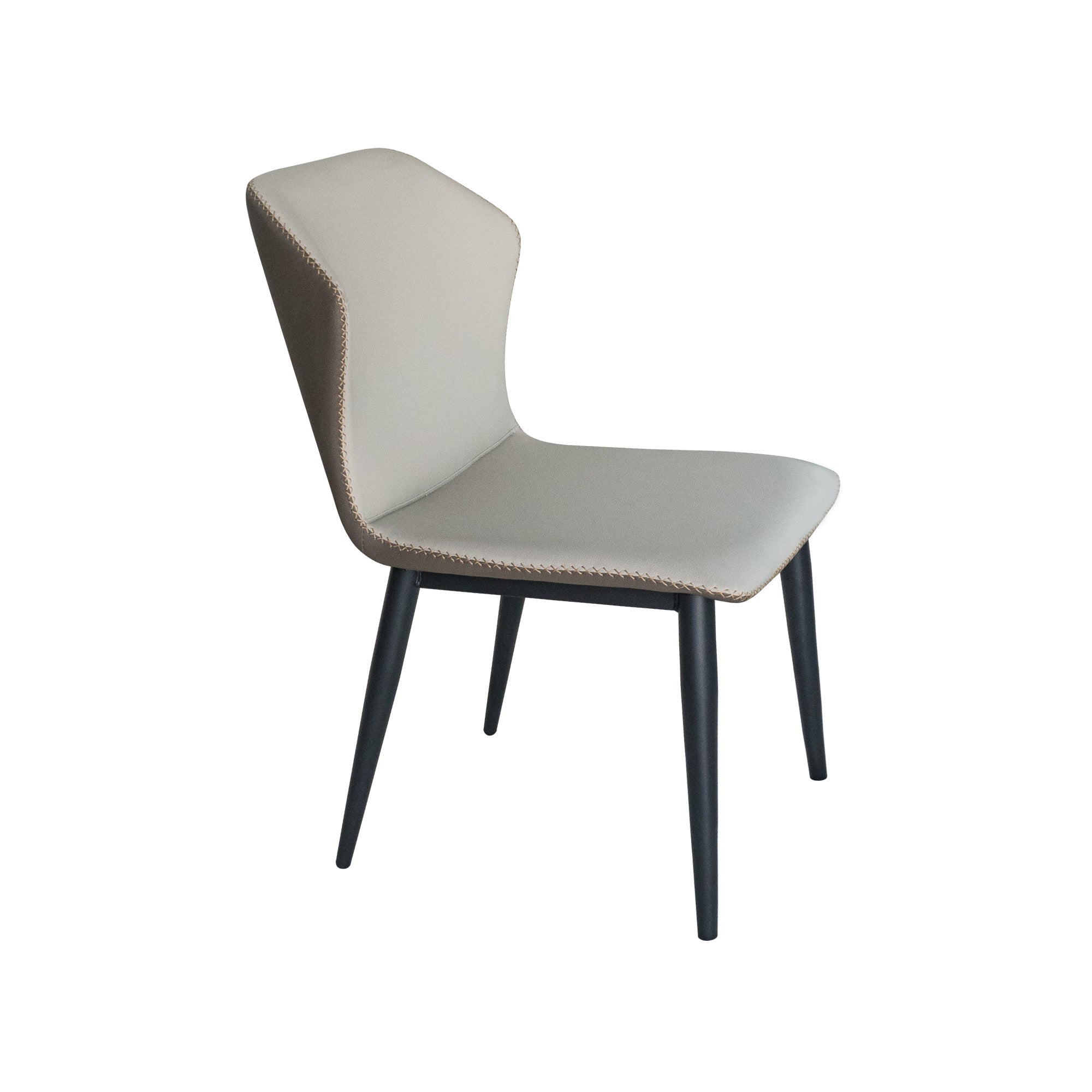 Evian Modern PU Leather Butterfly Dining Chair - Grey