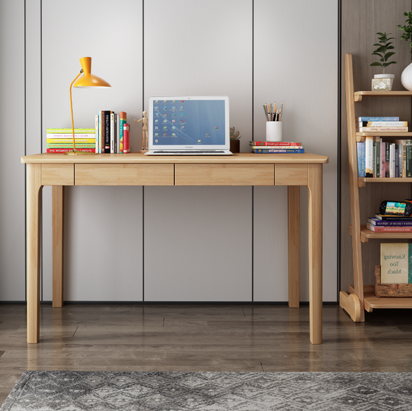 Branko Solid Wood Peninsula Desk - 1.2M